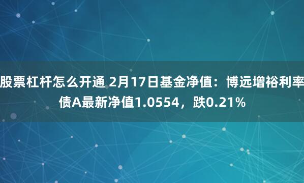 股票杠杆怎么开通 2月17日基金净值：博远增裕利率债A最新净值1.0554，跌0.21%
