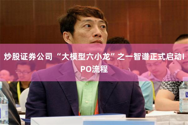 炒股证券公司 “大模型六小龙”之一智谱正式启动IPO流程
